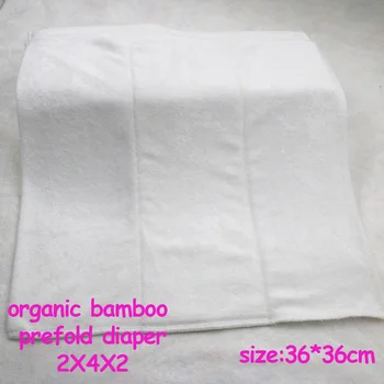 Oeko-certificated 2X4X2 Layer Super Absorbent Reusable organic bamboo prefold diaper 36*36cm, prefold cloth diaper 1pc
Oeko-certificated 2X4X2 Layer Super Absorbent Reusable organic bamboo prefold diaper 36*36cm, prefold cloth diaper 1pc