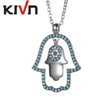 KIVN Fashion Jewelry CZ Cubic Zirconia Hamsa Hand Blue eye Women Girls Bridal Wedding Pendant Necklaces Promotion Birthday Gifts
KIVN Fashion Jewelry CZ Cubic Zirconia Hamsa Hand Blue eye Women Girls Bridal Wedding Pendant Necklaces Promotion Birthday Gifts