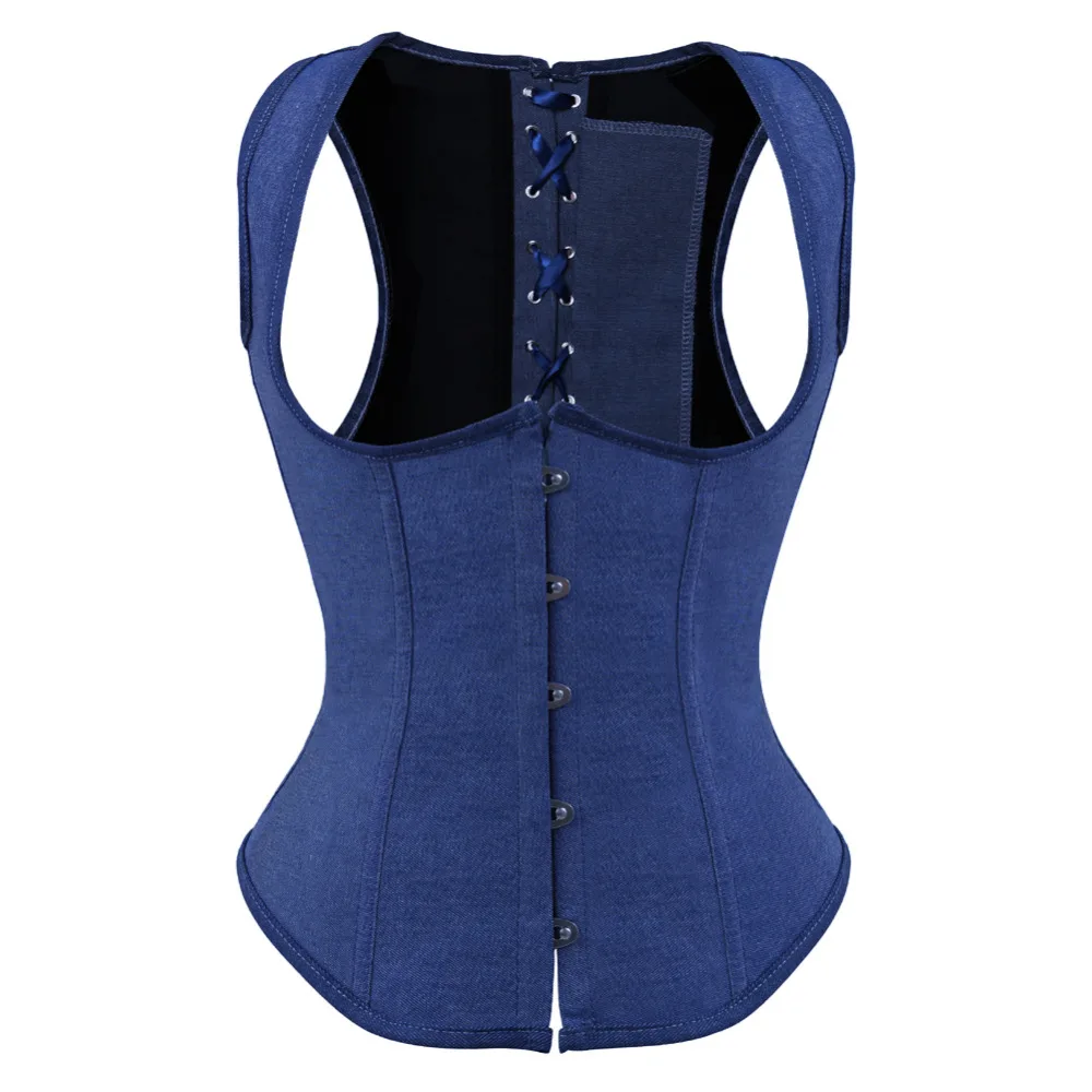 Sexy Jeans Shoulder Strap Vest Underbust Corset Top Lace Up Boned Outwear Waist cincher Buatier with G-string Plus Size S-6XL
Sexy Jeans Shoulder Strap Vest Underbust Corset Top Lace Up Boned Outwear Waist cincher Buatier with G-string Plus Size S-6XL
