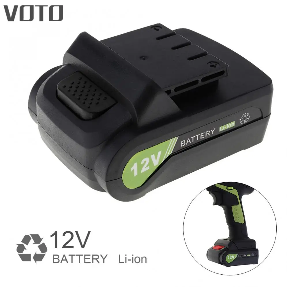VOTO Durable 12V Max Li-ion Rechargeable Battery with Flat Push Type for Electric Drill / Electric Screw Driver
VOTO Durable 12V Max Li-ion Rechargeable Battery with Flat Push Type for Electric Drill / Electric Screw Driver