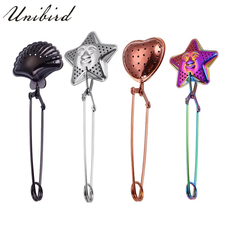 Unibird 1Pc Stainless Steel Rainbow Tea Strainer Heart Star Shell Shape Tea Spoon Seasoning Herb Infuser Push Fliter Teaware
Unibird 1Pc Stainless Steel Rainbow Tea Strainer Heart Star Shell Shape Tea Spoon Seasoning Herb Infuser Push Fliter Teaware