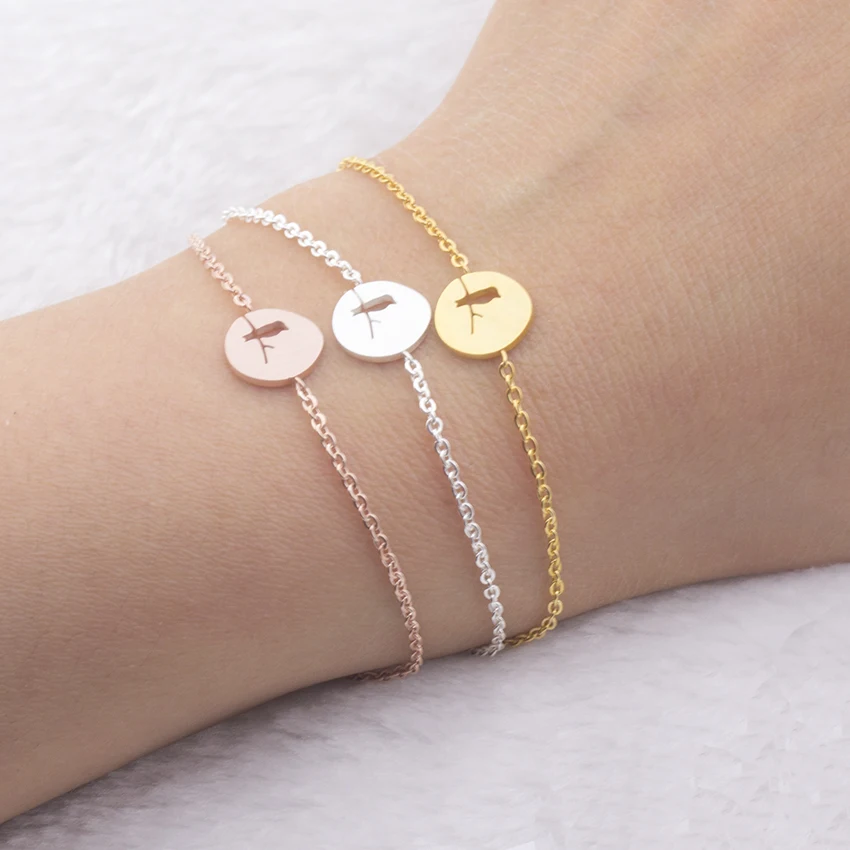 Dropshipping Cute Bird On Branch Gold Chain Bracelet Women Silver Color Jewelry Personalized Round Charms Bracelets For Girl
Dropshipping Cute Bird On Branch Gold Chain Bracelet Women Silver Color Jewelry Personalized Round Charms Bracelets For Girl