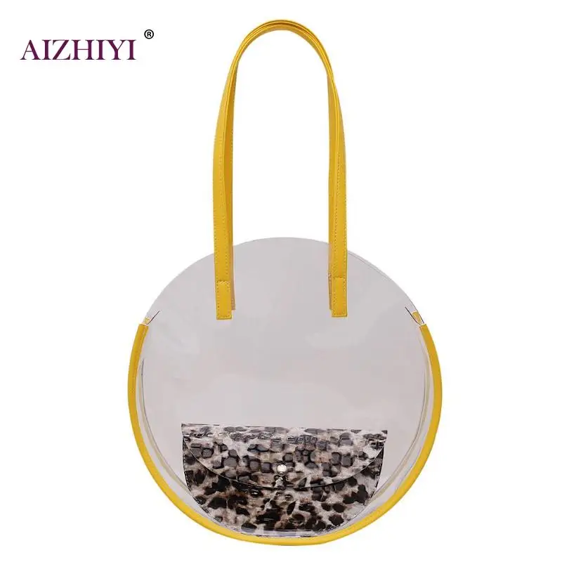 2019 New Fashion Female Casual Circle Clear PVC Women Shoulder Handbags Transparent Leopard Clutch Round Beach Shopping Totes
2019 New Fashion Female Casual Circle Clear PVC Women Shoulder Handbags Transparent Leopard Clutch Round Beach Shopping Totes