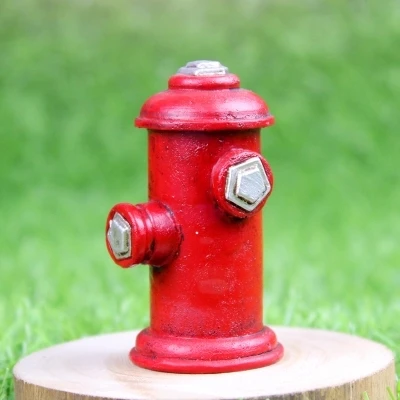 

Home Decoration Figurines Miniatures Vintage mini red fire hydrant resin crafts furnishing articles Desk Props Accessories