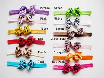 40pcs/lot Baby Satin Ribbon Zebra Bow Flower With Headband Photo Props Hair Bow For Children
40pcs/lot Baby Satin Ribbon Zebra Bow Flower With Headband Photo Props Hair Bow For Children