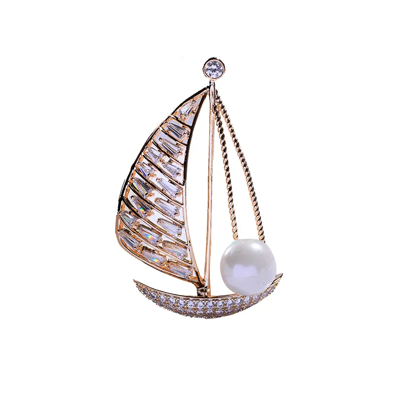 LISM Creative Boat Corasage Brooch Pin Sliver Gold Color Mirco Cubic Zircon Suit Hat Accessories Jewelry For Women Wholesale
LISM Creative Boat Corasage Brooch Pin Sliver Gold Color Mirco Cubic Zircon Suit Hat Accessories Jewelry For Women Wholesale