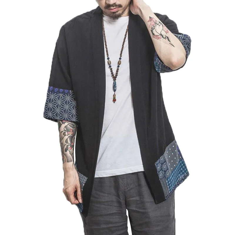 2018 new men's linen shirt men's Japanese kimono open knit shirt men's three seasons sleeve shirt Harajuku men's shirt 5XL
2018 new men's linen shirt men's Japanese kimono open knit shirt men's three seasons sleeve shirt Harajuku men's shirt 5XL