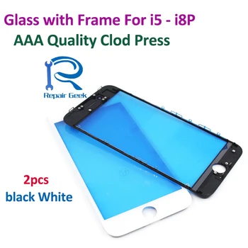 Repair Geek 2pcs cold press Front Screen Glass With Frame For iphone 5 5s 5c 6 6s 7 7g 8 8p plus repair black white Replacement
Repair Geek 2pcs cold press Front Screen Glass With Frame For iphone 5 5s 5c 6 6s 7 7g 8 8p plus repair black white Replacement