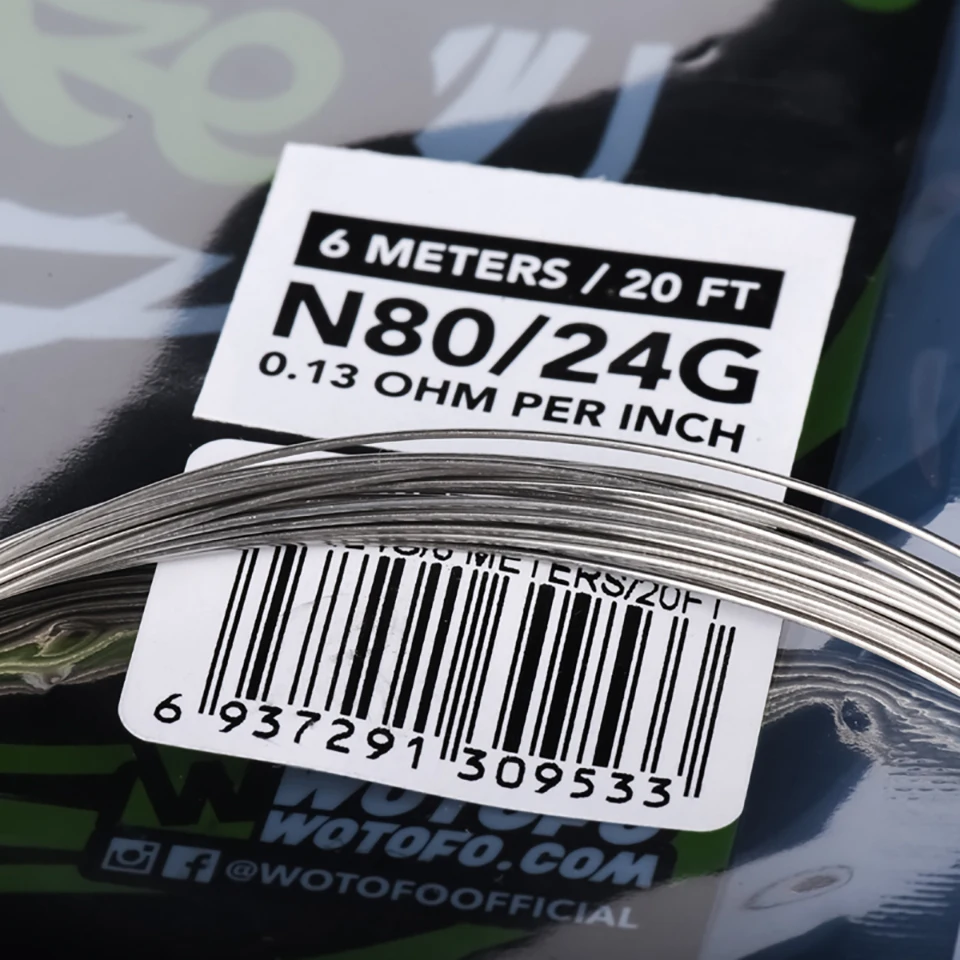 Original Wotofo Ni90 Ni80 Competition Wire 23G 24G 26G heating wire for atomizer mesh coil tank electronic cigarette accessory (2)