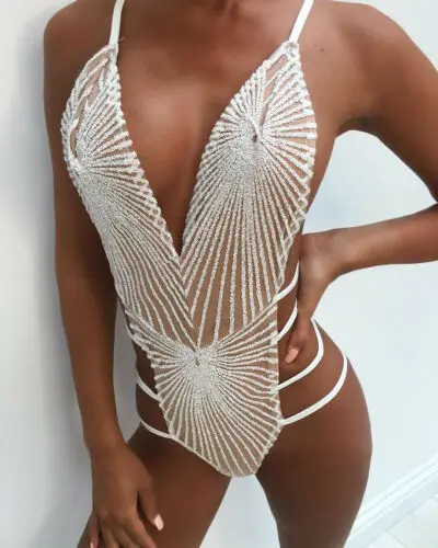 New 2019 Women Sequnis Strappy Backless Bodysuit Sleeveless Summer Beach Hot Bodysuits Navy Cross Slim Cami Bodysuit
New 2019 Women Sequnis Strappy Backless Bodysuit Sleeveless Summer Beach Hot Bodysuits Navy Cross Slim Cami Bodysuit