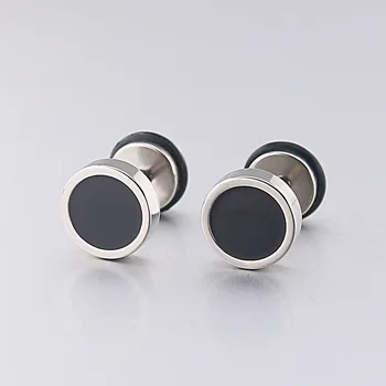 KPOP DNA Korean V male black earrings silver color men small stainless steel stud jewelry titanium punk earing brincos 8 12 mm
KPOP DNA Korean V male black earrings silver color men small stainless steel stud jewelry titanium punk earing brincos 8 12 mm