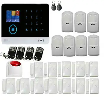 

Yobang Security wifi GSM Alarm System TFT Android IOS APP Touch keypad Android ISO App Smart Home Burglar Alarm System DIY