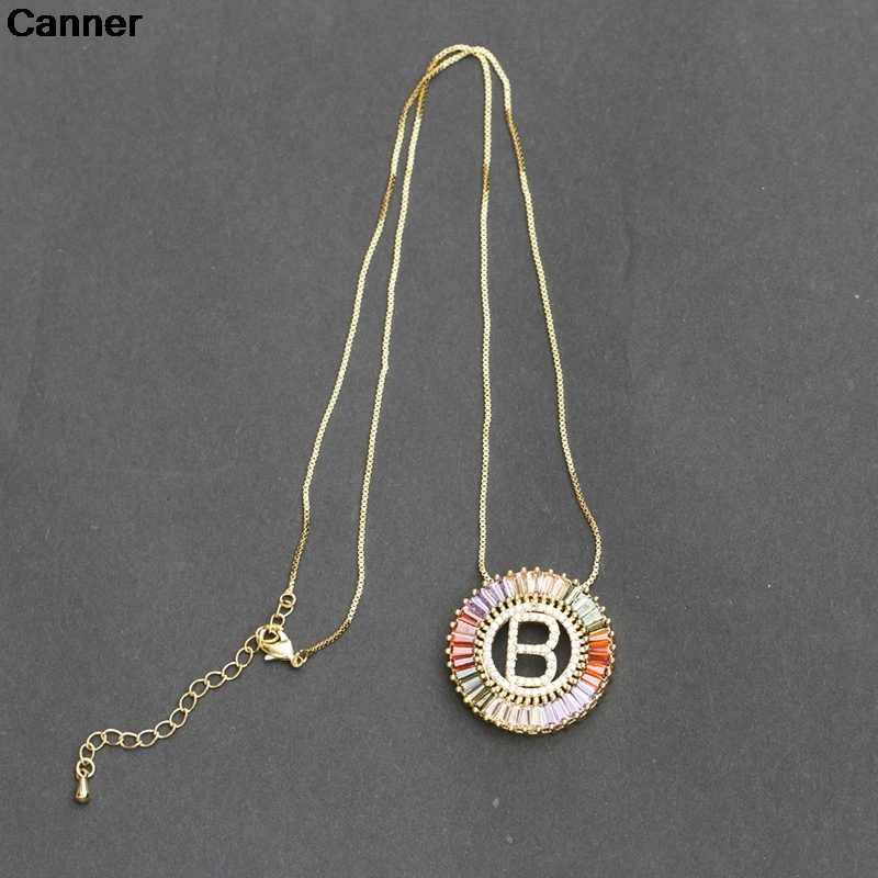Canner Rainbow Cubic Zirconia English Letter Pendant Necklaces Women Men Initials Letter Choker Necklace Party Jewelry C3
Canner Rainbow Cubic Zirconia English Letter Pendant Necklaces Women Men Initials Letter Choker Necklace Party Jewelry C3