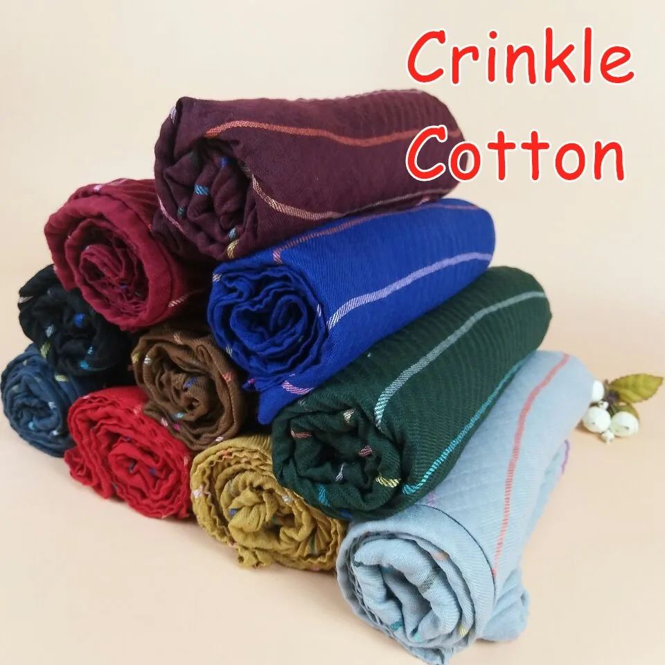 G5 High quality stripe crinkle cotton viscose scarves scarf wrap headband solid shawl crumple hijab lady 10pcs/lot 180*90cm
G5 High quality stripe crinkle cotton viscose scarves scarf wrap headband solid shawl crumple hijab lady 10pcs/lot 180*90cm