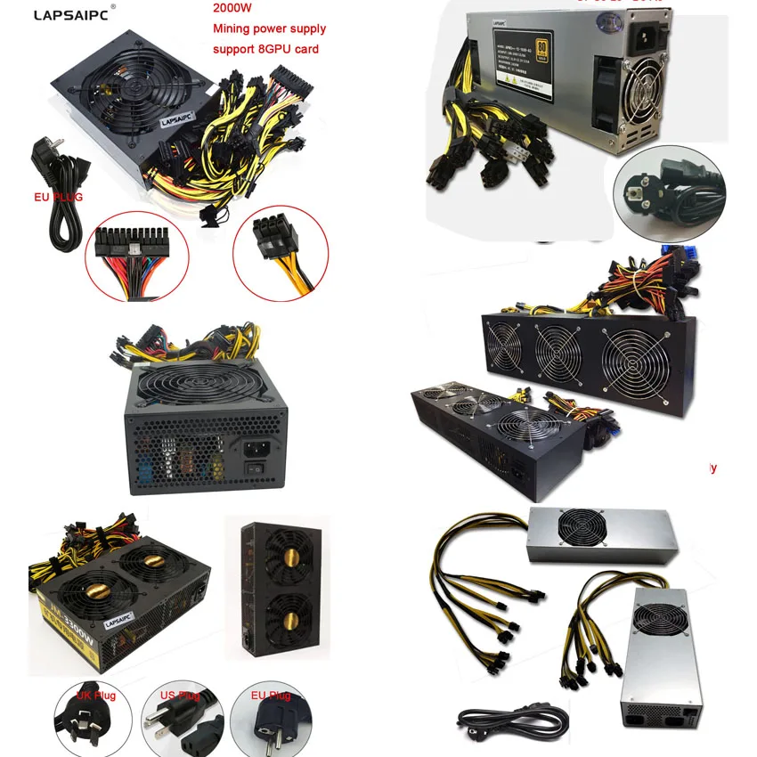 Блок питания Lapsaipc 1800 Вт 2000 Вт 2200 Вт 3300 Вт 2800 Вт 2600 Вт 2400 Вт 1600 Вт для BTC ANTMINER S9 L3 + D3 A3 E9 8GPU, блок питания для майнинга
Блок питания Lapsaipc 1800 Вт 2000 Вт 2200 Вт 3300 Вт 2800 Вт 2600 Вт 2400 Вт 1600 Вт для BTC ANTMINER S9 L3 + D3 A3 E9 8GPU, блок питания для майнинга