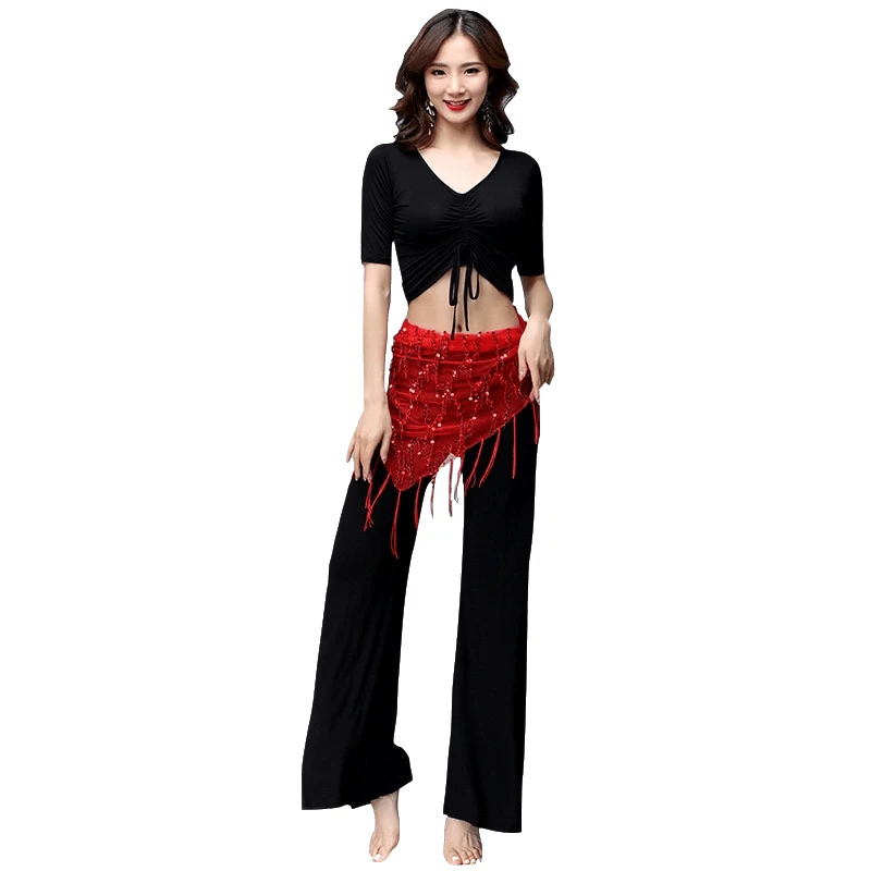 Cheap Beginner Class Wear Modal Women Belly Dance Costume Set Long Trousers Mesh Sequin Hip Scarf 3 Pieces (top, pants & belt) 
Cheap Beginner Class Wear Modal Women Belly Dance Costume Set Long Trousers Mesh Sequin Hip Scarf 3 Pieces (top, pants & belt)