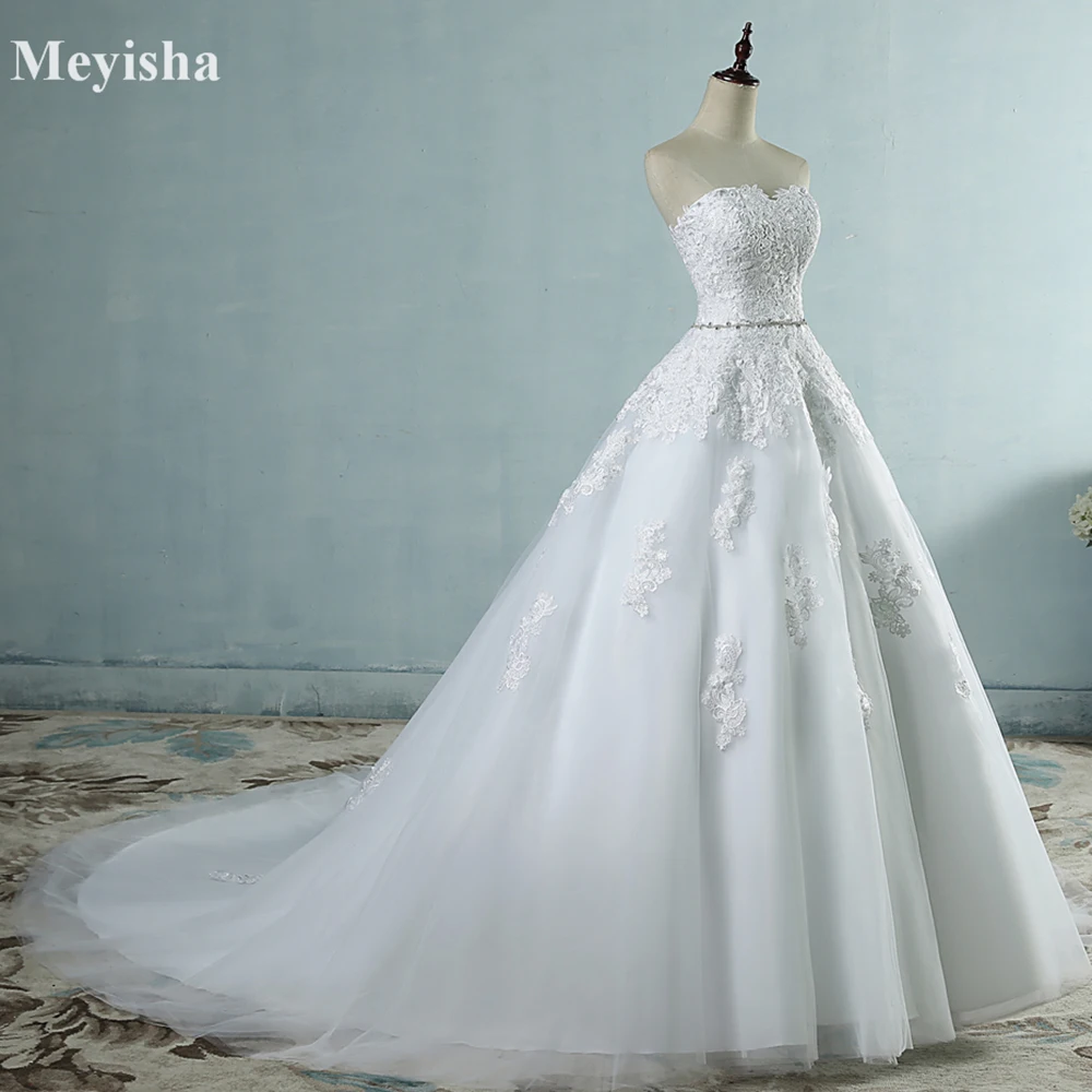 

ZJ9032 Lace Flower Sweetheart White Ivory Fashion Sexy 2023 Wedding Dresses For Brides Plus Size Maxi 2-26W