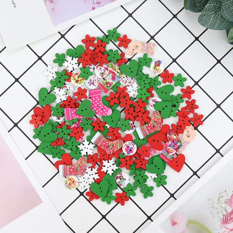 Merry Christmas Theme Wood Buttons 50pcs/bag Several Designs Mixed 2 Holes Wooden Buttons For Arts Crafts Decorations & Sewings
Merry Christmas Theme Wood Buttons 50pcs/bag Several Designs Mixed 2 Holes Wooden Buttons For Arts Crafts Decorations & Sewings