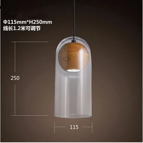 American-country-single-head-LED-glass-arts-cafe-creative-original-simple-wooden-chandelier (5)