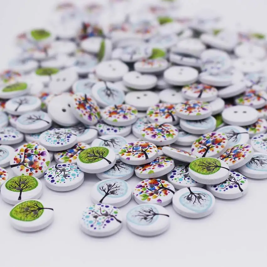 100pcs New Tree Design 2 Holes Wooden Buttons Sewing Buttons Craft Scrapbooking Clothing Accessories
100pcs New Tree Design 2 Holes Wooden Buttons Sewing Buttons Craft Scrapbooking Clothing Accessories