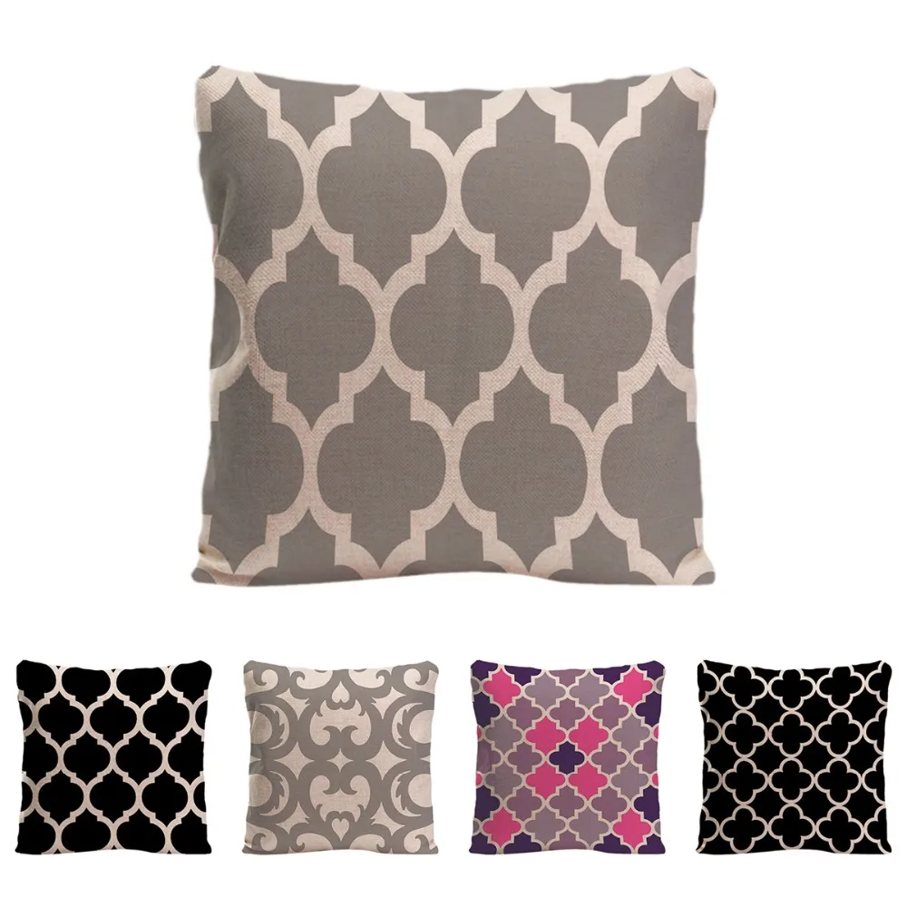 Moroccan Quatrefoil Pattern Cushion Cover Decorative Pillow Case Custom Cotton Linen Lattice Pillowcase For Sofa Print One Side
Moroccan Quatrefoil Pattern Cushion Cover Decorative Pillow Case Custom Cotton Linen Lattice Pillowcase For Sofa Print One Side