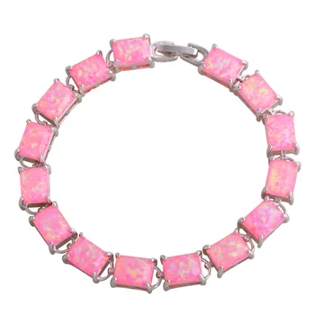 Party Wedding Gift 925 Sterling Silver Color Overlay Pink Fire Opal Bracelets bangles for Women 190mm 7.65 inch B075
Party Wedding Gift 925 Sterling Silver Color Overlay Pink Fire Opal Bracelets bangles for Women 190mm 7.65 inch B075