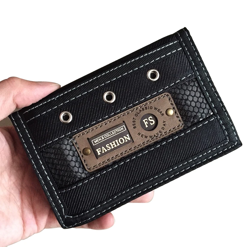 

Men Wallets Waterproof Canvas Fabric Fold Mans Purses Male Wallet Short Coin Purse Burse Moneybags Cards ID Holder Wallet Clips