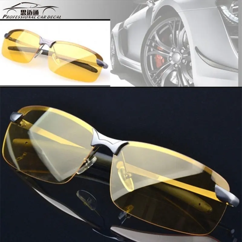 

Men's high-end night vision polarized UV400 driving glaaes aviator glasses for car accessories driver's automotive goggles