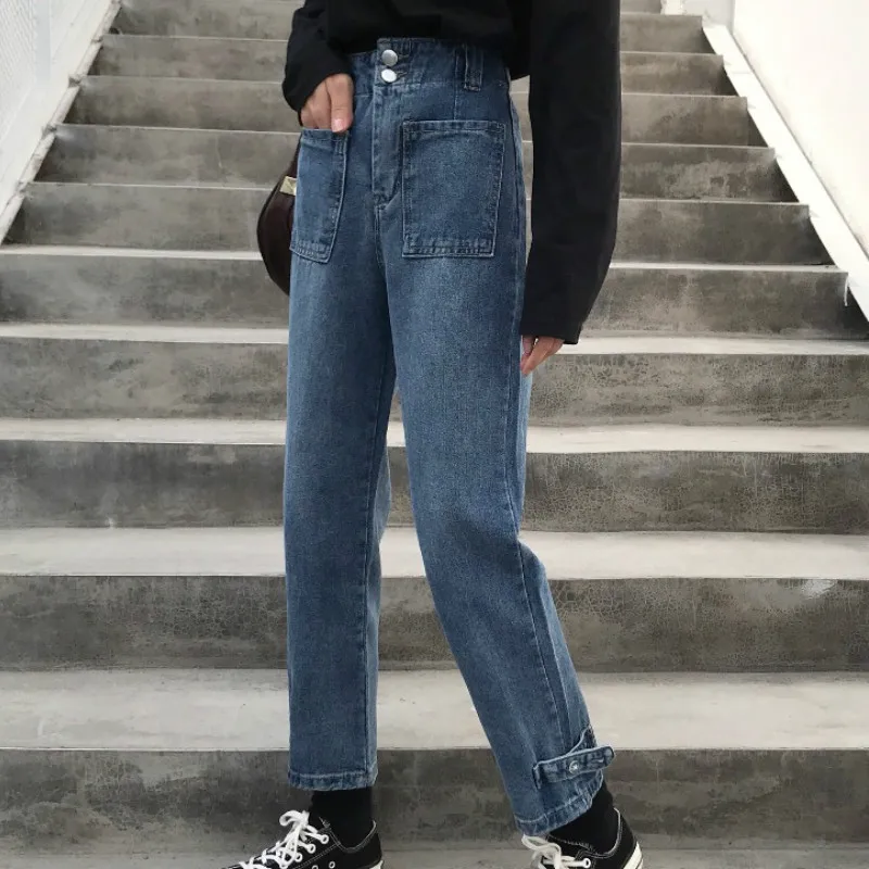 womens jeans femme 2019 nouveau Spring autumn jean Slim High waist Loose Harlan Straight pants women ladies jeans Korean tide
womens jeans femme 2019 nouveau Spring autumn jean Slim High waist Loose Harlan Straight pants women ladies jeans Korean tide
