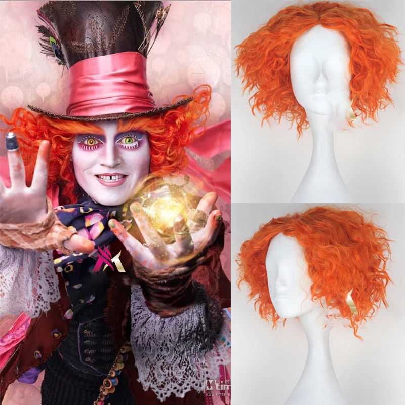 New Alice in Wonderland 2 Mad Hatter Tarrant Hightopp Orange Wig Short Curly Hair Role Play Halloween Costume Props Dropshipping
New Alice in Wonderland 2 Mad Hatter Tarrant Hightopp Orange Wig Short Curly Hair Role Play Halloween Costume Props Dropshipping