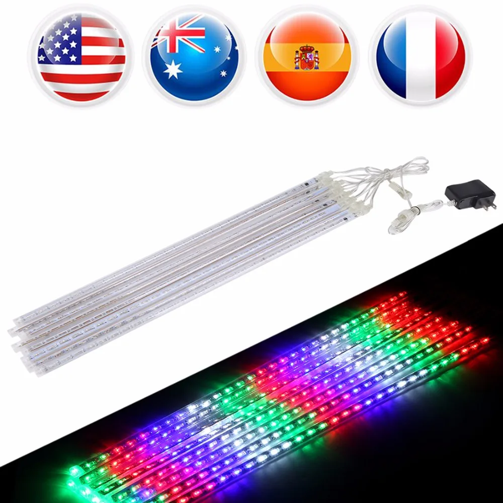 50cm 8 Tubes Meteor Shower Rain Tubes String Light LED Falling Rain Lights For Christmas Tree Garden Rain Drop Lights
50cm 8 Tubes Meteor Shower Rain Tubes String Light LED Falling Rain Lights For Christmas Tree Garden Rain Drop Lights