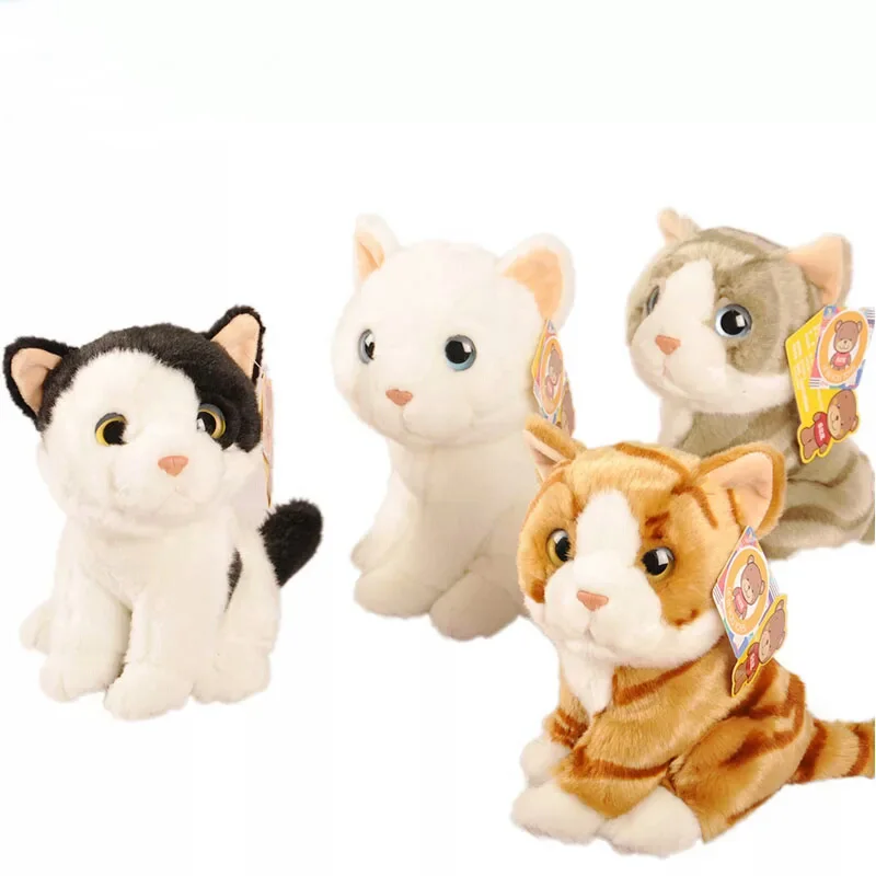 Lifelike Yellow Striped Cat Plush Toys Soft Cute Big Eyed White Cats Realistic Kitten Stuffed Toy Gifts For Kids
Lifelike Yellow Striped Cat Plush Toys Soft Cute Big Eyed White Cats Realistic Kitten Stuffed Toy Gifts For Kids