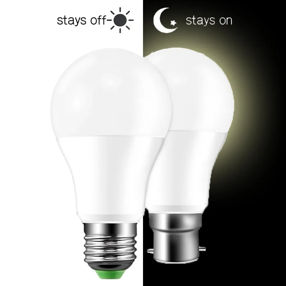 7W 12W E27 B22 LED Sensor Light Bulb Automatic Dusk to Dawn Bulbs Automatic ON/OFF Lampada for Home Porch Hallway Patio Garage
7W 12W E27 B22 LED Sensor Light Bulb Automatic Dusk to Dawn Bulbs Automatic ON/OFF Lampada for Home Porch Hallway Patio Garage