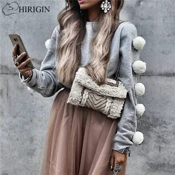 HIRIGIN 2017 Autumn Winter Womens Long Sleeve Hoodie with balls tops Sweatshirt Pullover Tops Casual Jumper Coat harajuku
HIRIGIN 2017 Autumn Winter Womens Long Sleeve Hoodie with balls tops Sweatshirt Pullover Tops Casual Jumper Coat harajuku