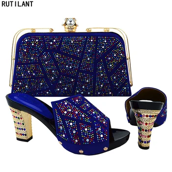 Latest Royal Blue Color African Women Italian Shoes and Bag Set Decorated with Rhinestone Nigerian Wedding Shoes and Bag Sets
Latest Royal Blue Color African Women Italian Shoes and Bag Set Decorated with Rhinestone Nigerian Wedding Shoes and Bag Sets