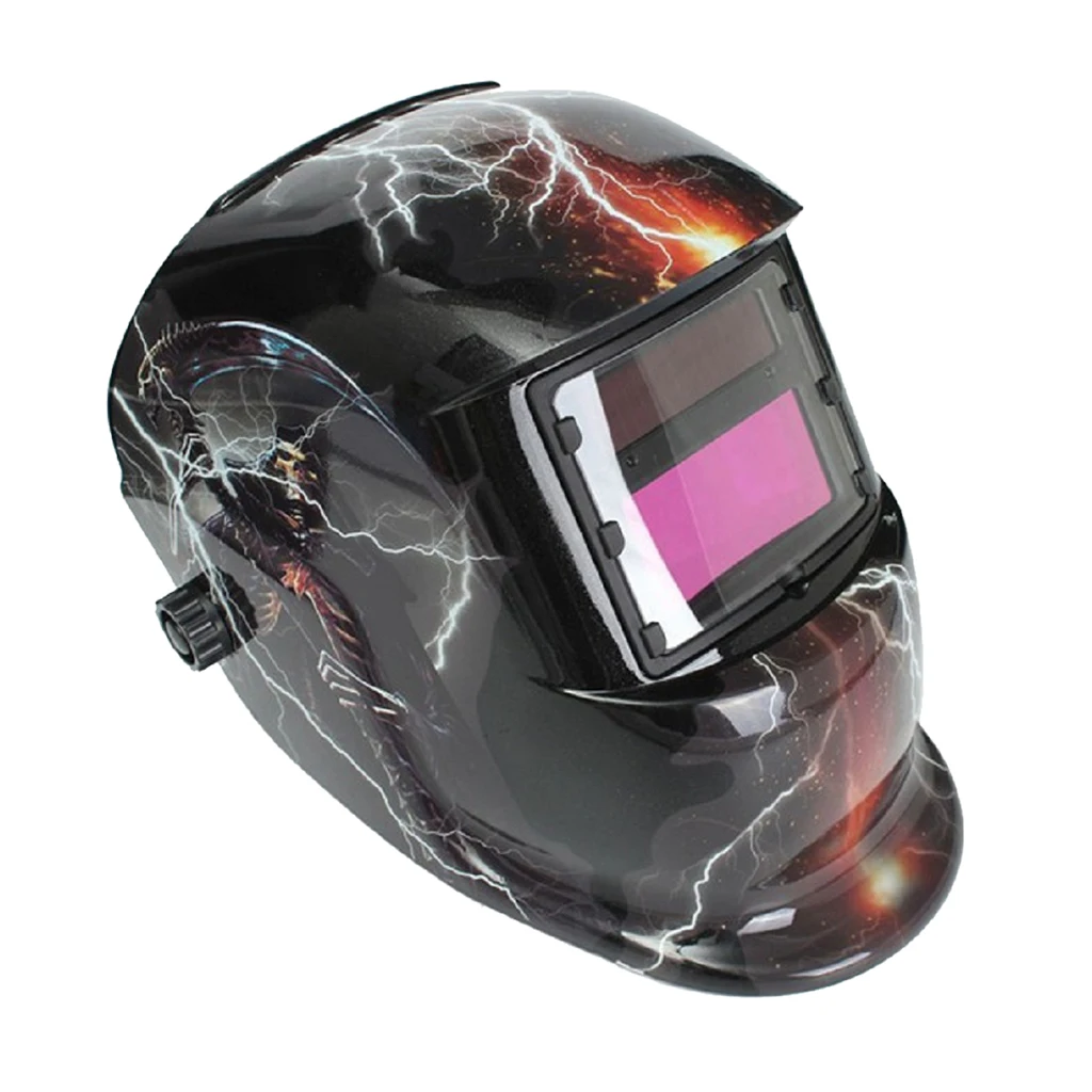 Auto Darkening Solar Welding Grinding Helmet Mask - Fire retardant, UV & IR protection, Solar panal+li battery