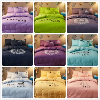 3/4 pcs Bedding Set Solid Colors Full King Queen Twin Double Size Duvet Cover 1.5m 1.8m 2m Flat Sheet Bed Linens Kids Bedclothes
3/4 pcs Bedding Set Solid Colors Full King Queen Twin Double Size Duvet Cover 1.5m 1.8m 2m Flat Sheet Bed Linens Kids Bedclothes