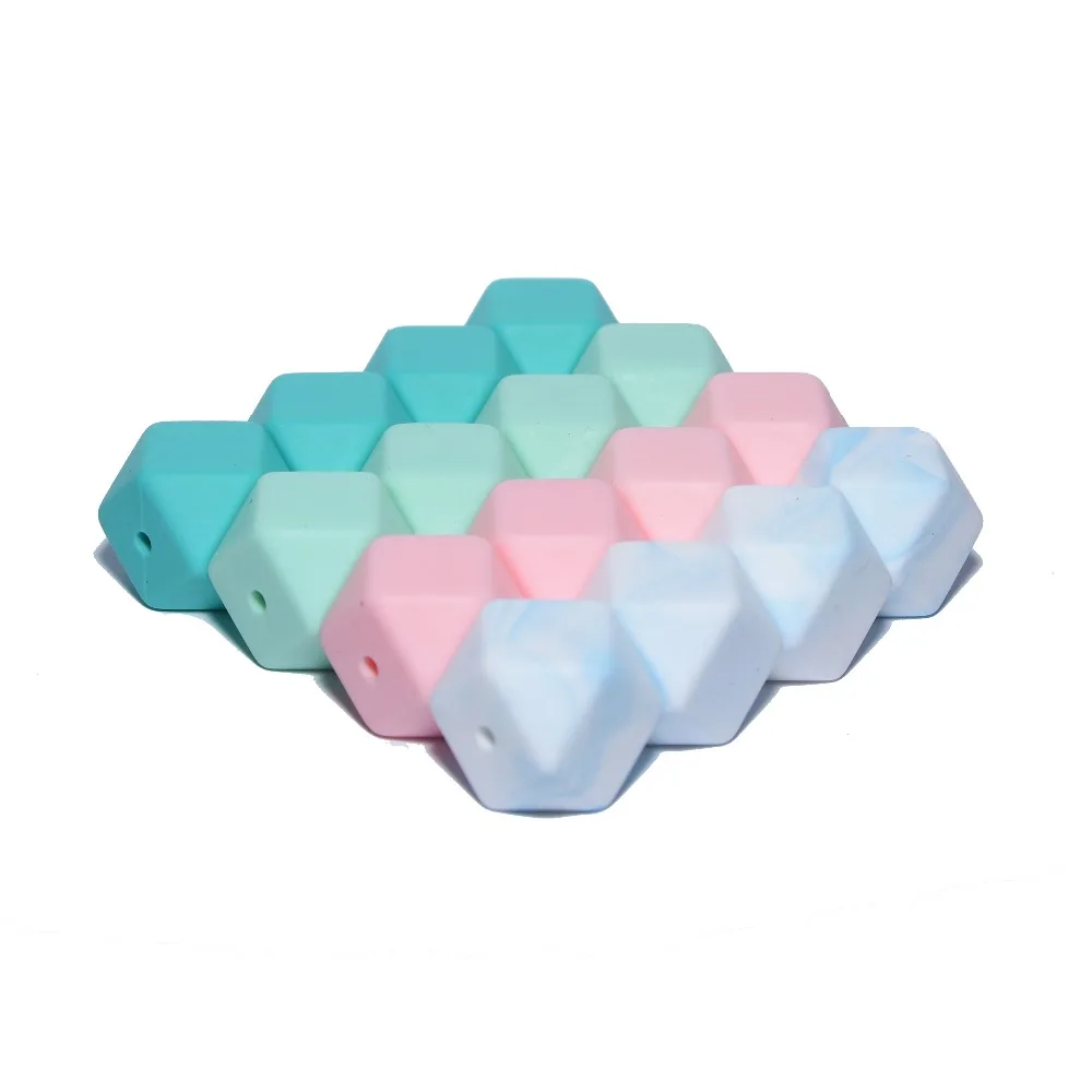 17mm Hexagon Bead Happyfriends 10Pcs Silicone Beads Teething Baby Teether DIY Toy Baby shower Gift Necklace Pacifier Chain Clip
17mm Hexagon Bead Happyfriends 10Pcs Silicone Beads Teething Baby Teether DIY Toy Baby shower Gift Necklace Pacifier Chain Clip