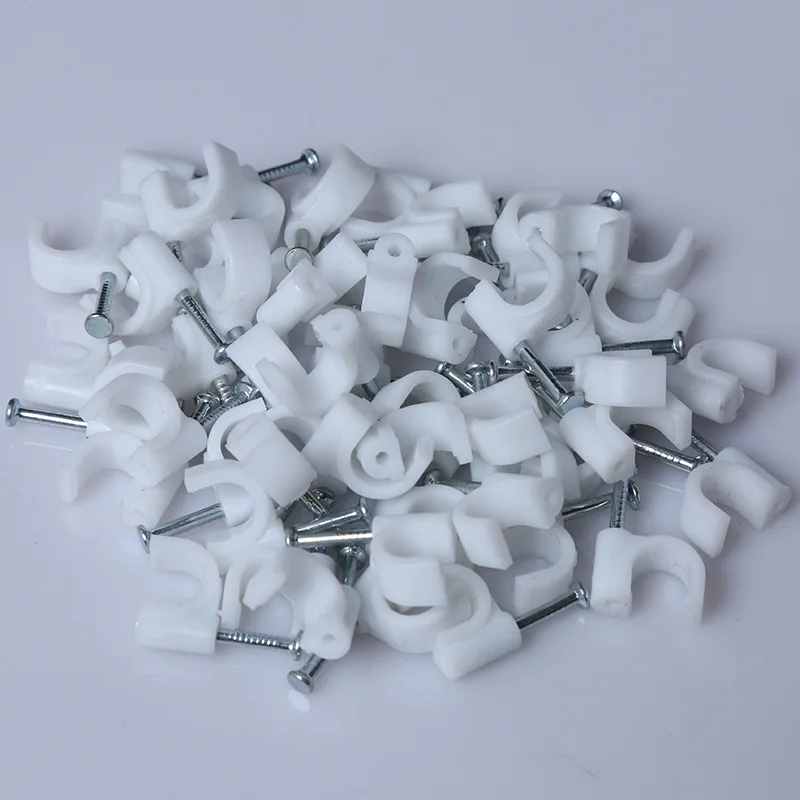 50-100PCS PE Plastic 4/5/6/7/8/9/10/12mm Circle Cable Clip C Shaped High Carbon Steel Nails Cable clips Wire Wall holder
50-100PCS PE Plastic 4/5/6/7/8/9/10/12mm Circle Cable Clip C Shaped High Carbon Steel Nails Cable clips Wire Wall holder
