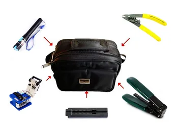 6 In 1 FTTH Fiber Optical Tool Bag with Fiber Cleaver Strippers Visual Fault Locator 10mW
6 In 1 FTTH Fiber Optical Tool Bag with Fiber Cleaver Strippers Visual Fault Locator 10mW