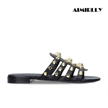 Women's shoes Giant Studded Flats Sandals Mules Slippers Slip On Beach Vacation Shoes Casual Wholesale Handmade Aimirlly
Women's shoes Giant Studded Flats Sandals Mules Slippers Slip On Beach Vacation Shoes Casual Wholesale Handmade Aimirlly