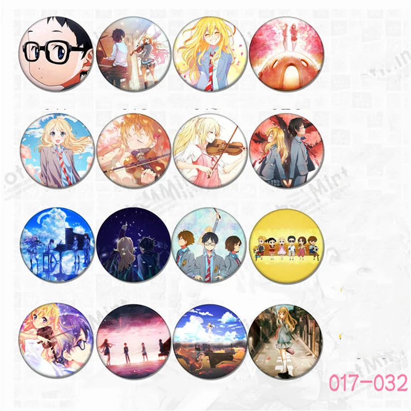 ZXFJXR 58MM Your Lie in April Badge Miyazono Sawabe watari Tsubaki Kousei Brooch Backpack Icons Pins Round Fans Badge
ZXFJXR 58MM Your Lie in April Badge Miyazono Sawabe watari Tsubaki Kousei Brooch Backpack Icons Pins Round Fans Badge