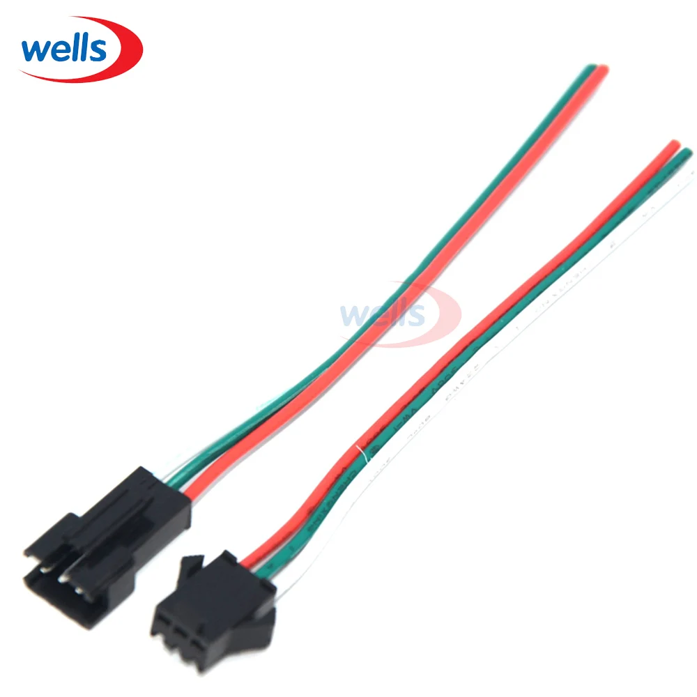 100 Pair 3 Pin JST Connectors For LED Strip Female Male 3PIN plug and socket,with 15cm long wire each 22AWG wire;red/green/white
100 Pair 3 Pin JST Connectors For LED Strip Female Male 3PIN plug and socket,with 15cm long wire each 22AWG wire;red/green/white