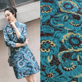 Blue Color Metallic Brocade Jacquard Fabric Floral Yarn Dyed Fabric Patchwork Cloth For Women Dress Polyester Tissus au Metre
Blue Color Metallic Brocade Jacquard Fabric Floral Yarn Dyed Fabric Patchwork Cloth For Women Dress Polyester Tissus au Metre
