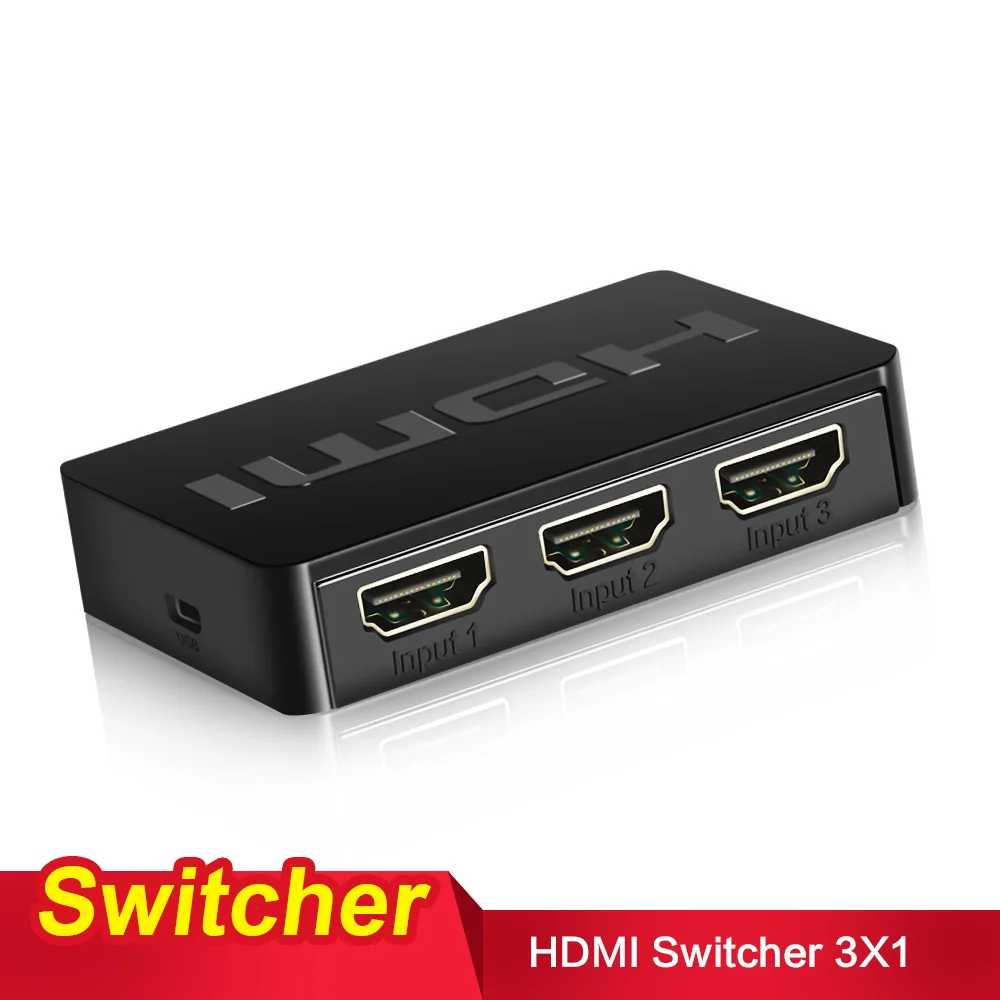 3D 1080p HD 1.4 3x1 HDMI Splitter 3 Port Hub Box Auto Switch 3 In 1 Out HDMI Switcher for HDTV XBOX360 PS3 Projector
3D 1080p HD 1.4 3x1 HDMI Splitter 3 Port Hub Box Auto Switch 3 In 1 Out HDMI Switcher for HDTV XBOX360 PS3 Projector