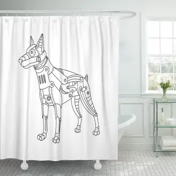 Shower Curtain Hooks Robot Steam Punk Style Doberman Dog Mechanical Animal Coloring Book Raster Abstract Decorative Bathroom
Shower Curtain Hooks Robot Steam Punk Style Doberman Dog Mechanical Animal Coloring Book Raster Abstract Decorative Bathroom