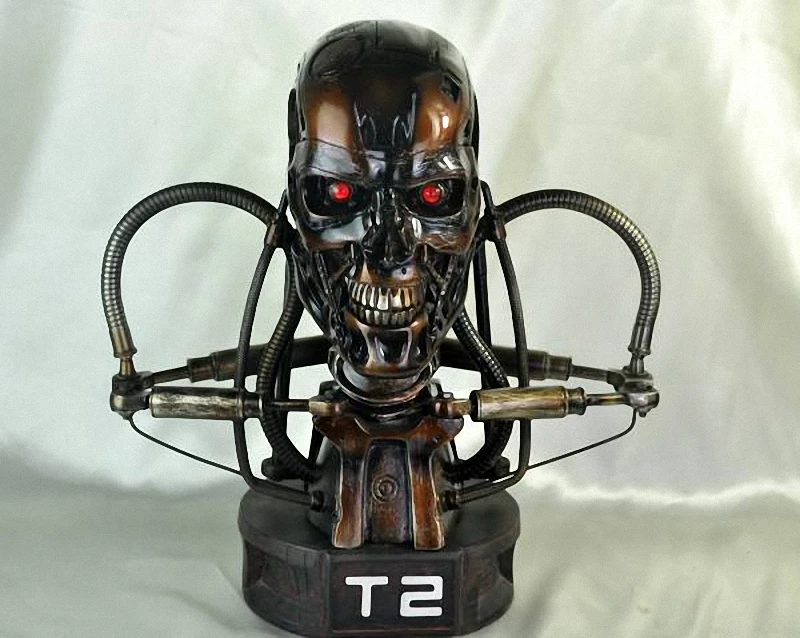 1/1 scale 43cm LED flash Terminator 2 skull Bronze Handicrafts statue Model resin model figures
1/1 scale 43cm LED flash Terminator 2 skull Bronze Handicrafts statue Model resin model figures