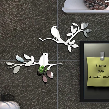 2Pcs 3D Mirrors Birds Branch Wall Stickers Decal Wall Art Removable Room Party Wedding Decor Home Deco Wall Sticker for Kid Room 
2Pcs 3D Mirrors Birds Branch Wall Stickers Decal Wall Art Removable Room Party Wedding Decor Home Deco Wall Sticker for Kid Room