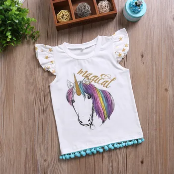 Cute Unicorn Baby Girl Cotton Short Sleeve T-shirt Tops Matching Outfits Summer Children Clothing
Cute Unicorn Baby Girl Cotton Short Sleeve T-shirt Tops Matching Outfits Summer Children Clothing