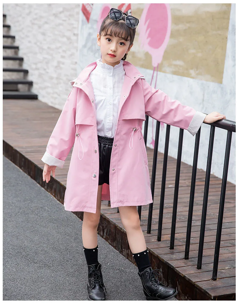 Girls Hooded Patchwork Long Jackets For Kids Pink Orange Cotton 2019 Autumn Trench Coat Clothing Children Outerwear Tops Clothes (11).jpg